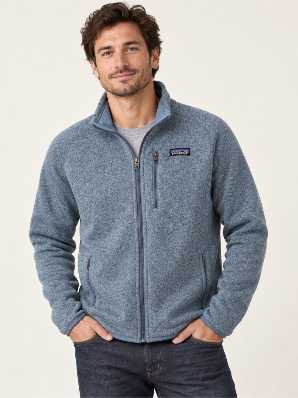 Patagonia Better Sweater Full-Zip Fleece Jacket Blue Gray Men’s XL